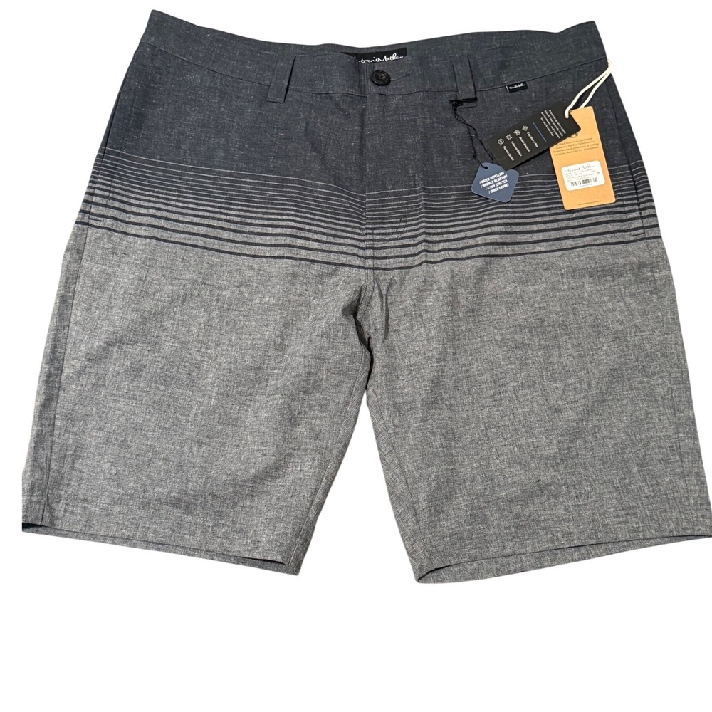 Travis Mathew Playa Del Carmen Shorts Mens 36 Heather Quiet Shade Striped‎